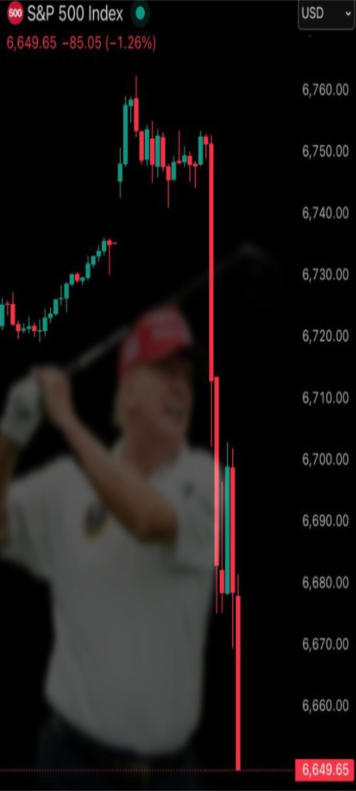 trump sp500 golf swing