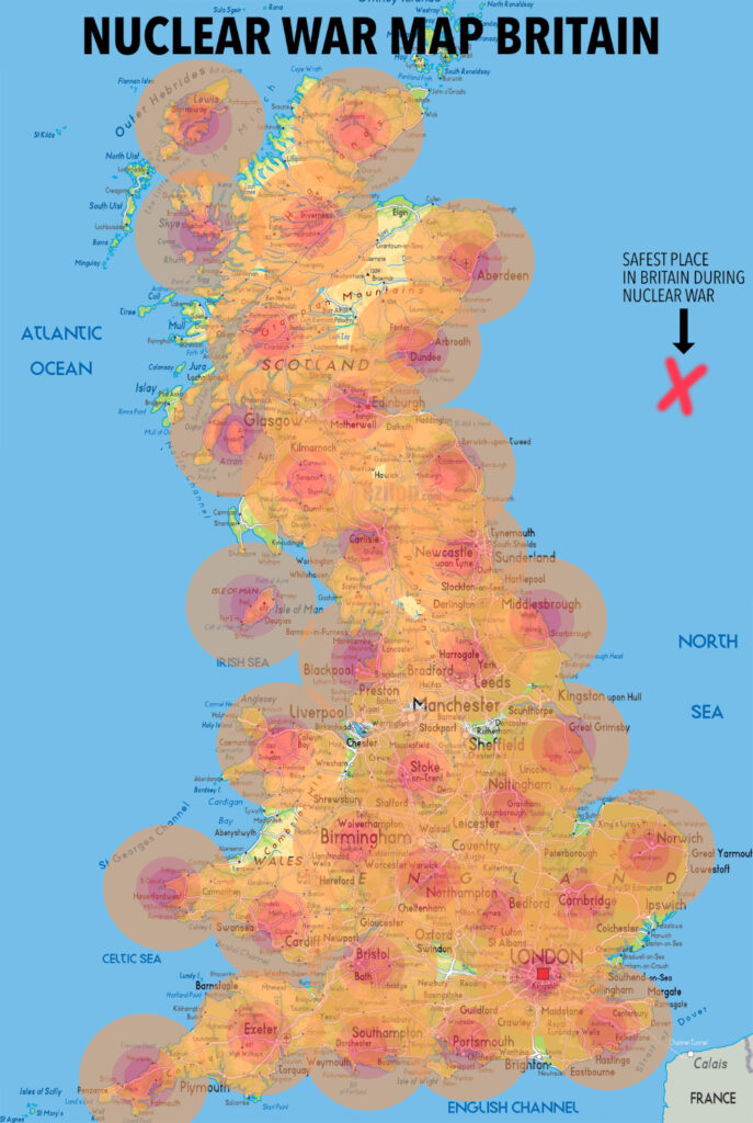 nuclear war map of britain