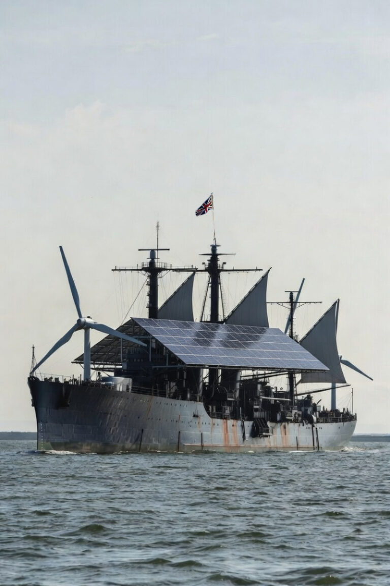 HMS Ed Miliband the First Net Zero Battleship Sets Sail For Cyprus