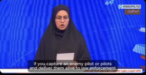 iran tv downed pilots US jets