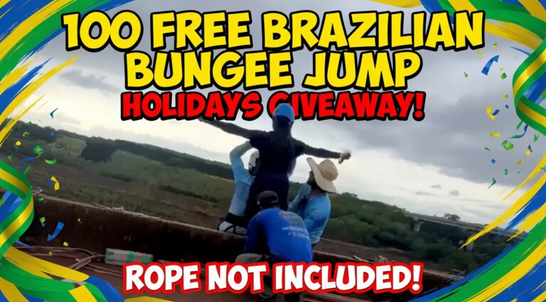 100 Free Brazilian Bungee Jump Holidays Giveaway!