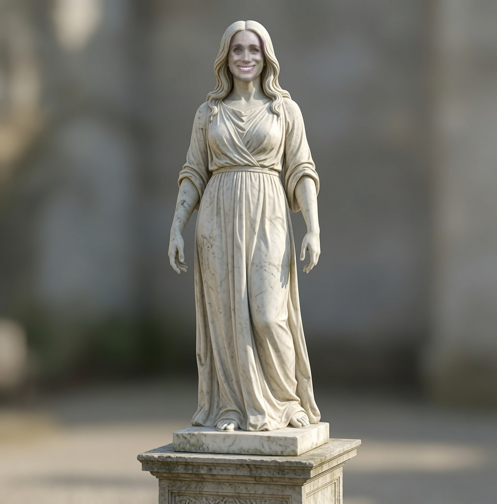 meghan markle statue full buckingham palace