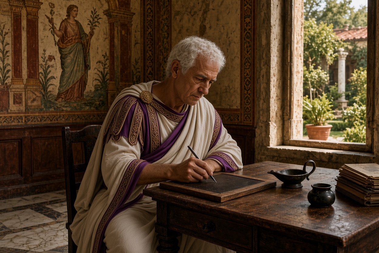 Juvenal writing satire Juvenal writing satire